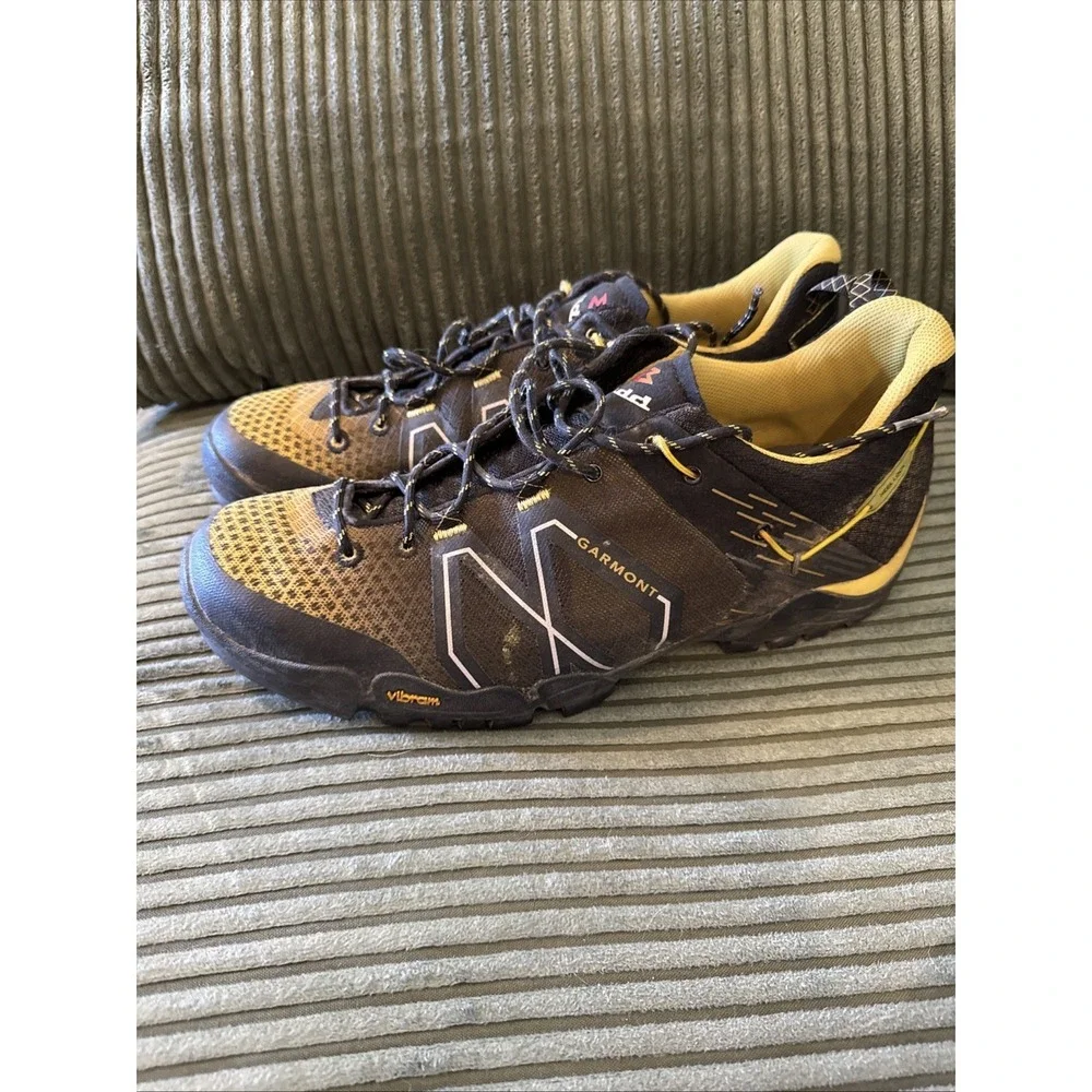 Garmont Sticky Cloud Black Hiking Shoes 1.8mm 3D Mesh Mircofiber Sz 10.5 Vibram